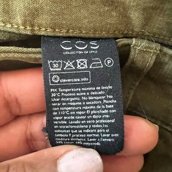 COS green khaki pants trousers size 8 - Picture 7 of 8